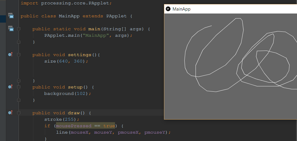 Processing in IntelliJ: Combining “proper” Java with Processing